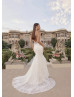 Spaghetti Straps Beaded Ivory Lace Sequins Wedding Dress